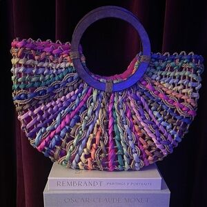 NWOT Colorful Woven Women's Bag
